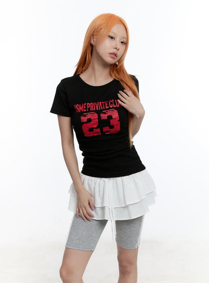 23-graphic-slim-fit-tee-cu502 / Black
