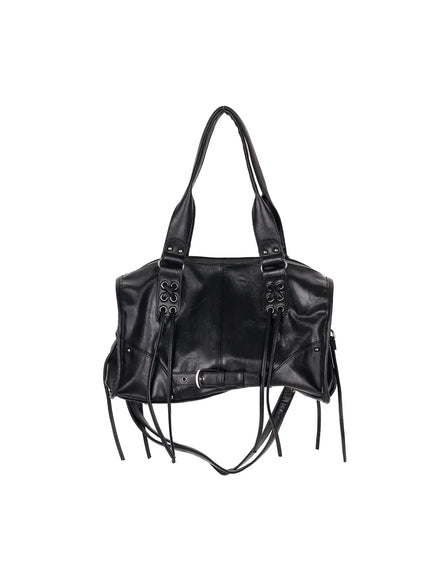 faux-leather-versatile-shoulder-bag-cy519 / Black
