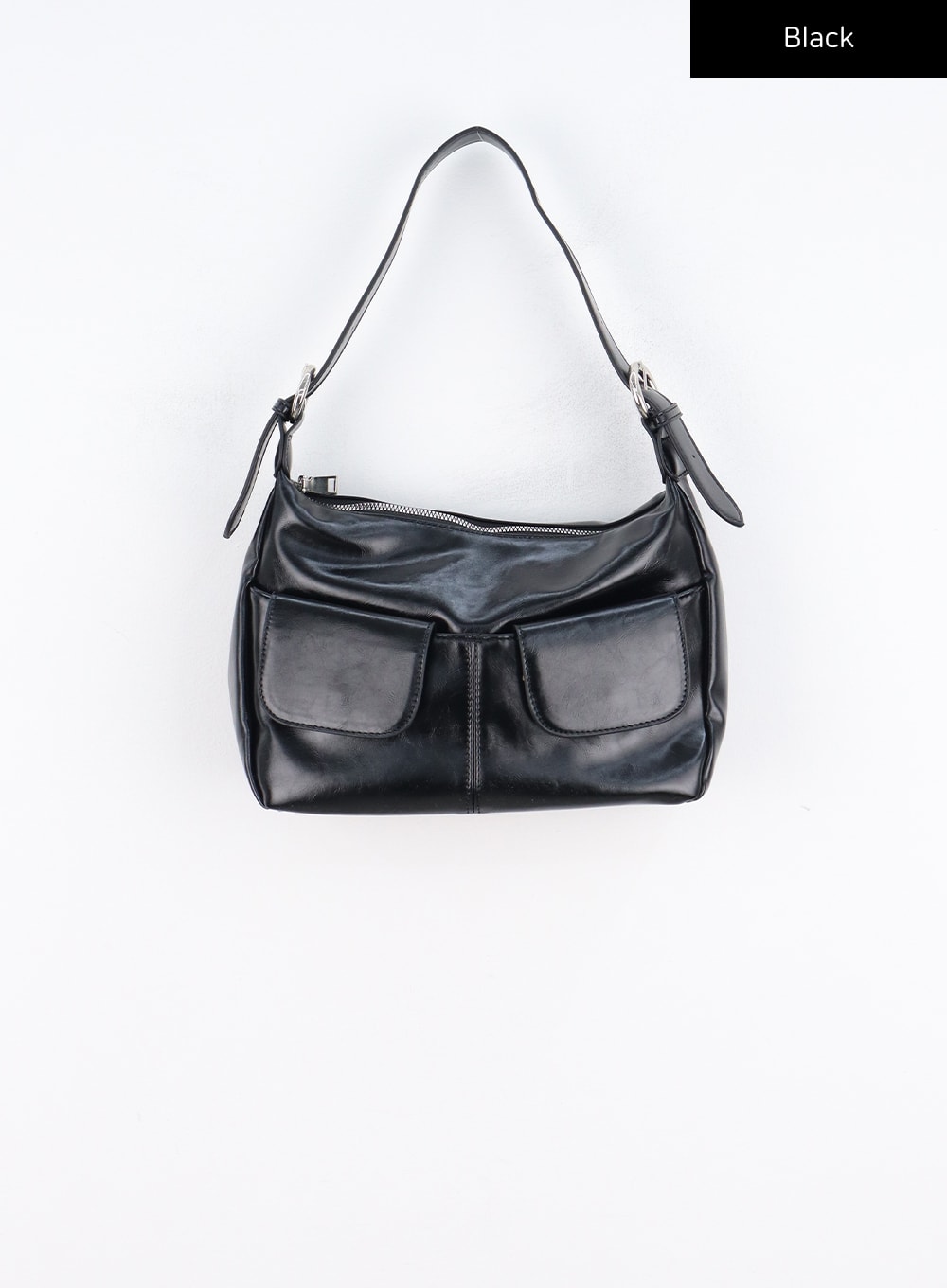 Faux Leather Hobo Crossbody Bag