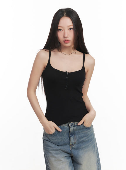buttoned-cami-top-cm528 / Black