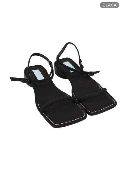 strap-flat-sandals-ol430 / Black