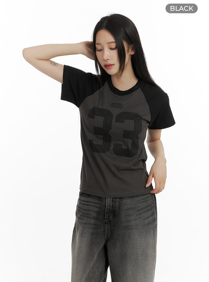 graphic-color-block-top-cm405 / Black