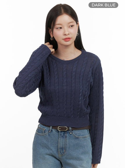 softtouch-wool-blend-top-os411 / Dark blue