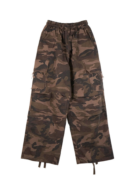 wide-fit-camouflage-cargo-pants-cn420 / Dark brown