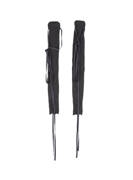 ribbon-strap-knee-length-socks-cu527 / Dark gray