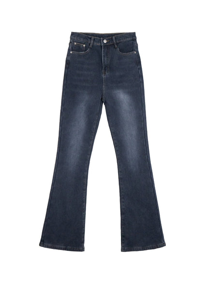 madison-washed-flared-jeans-on422 / Dark gray