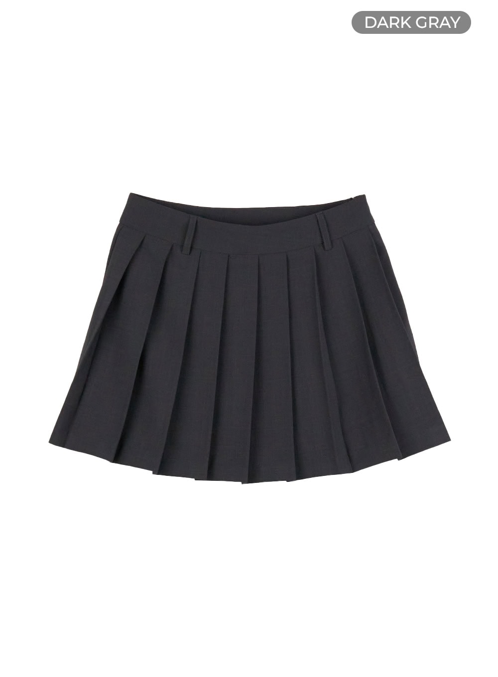 summer-pleated-mini-skirt-cu414 / Dark gray