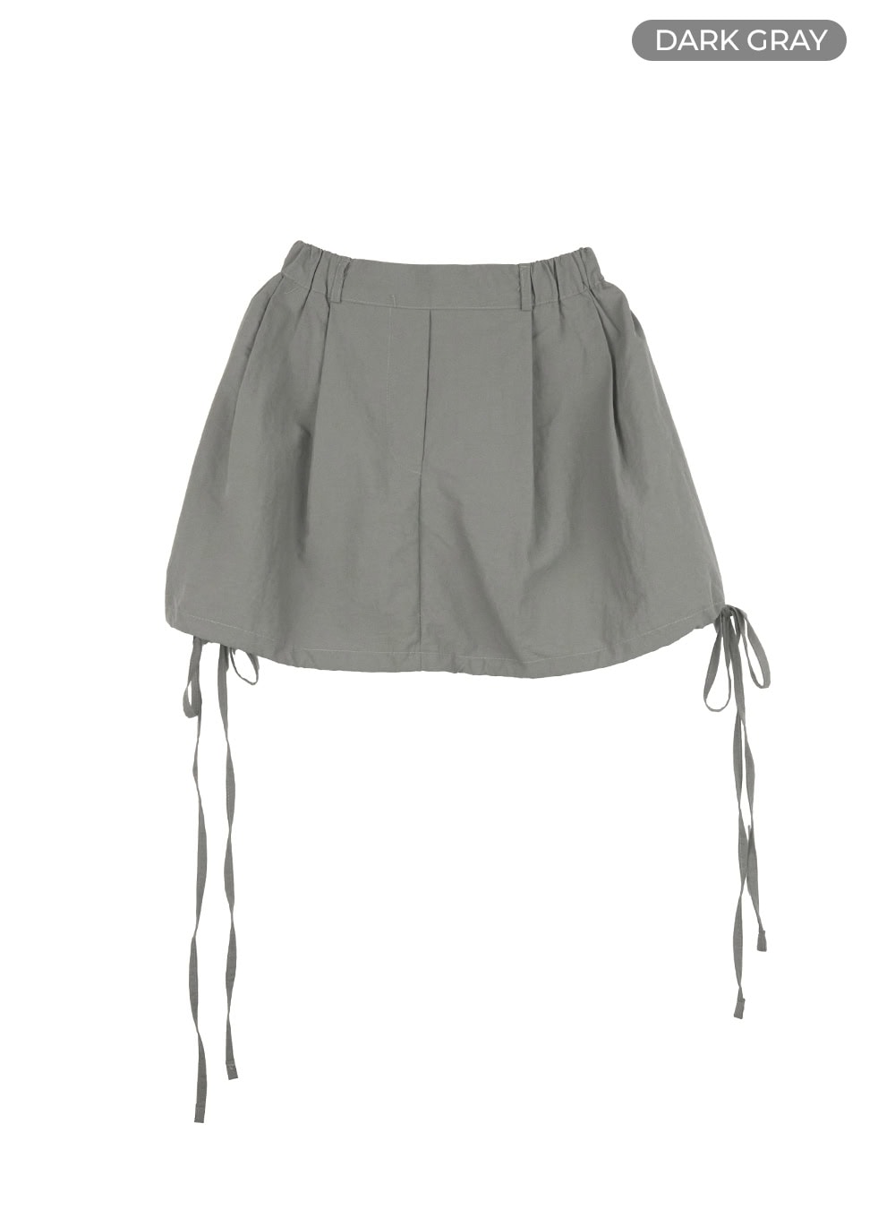 banded-pintuck-mini-skirt-ol417 / Dark gray