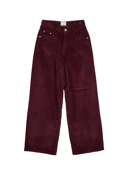 corduroy-wide-fit-trousers-on422 / Dark red
