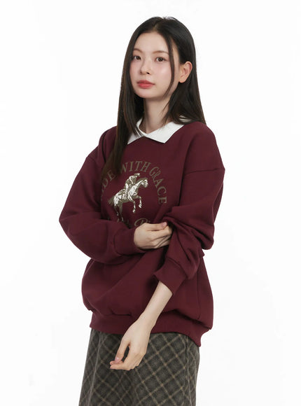 Graphic Fleeced Sweatshirt CJ506