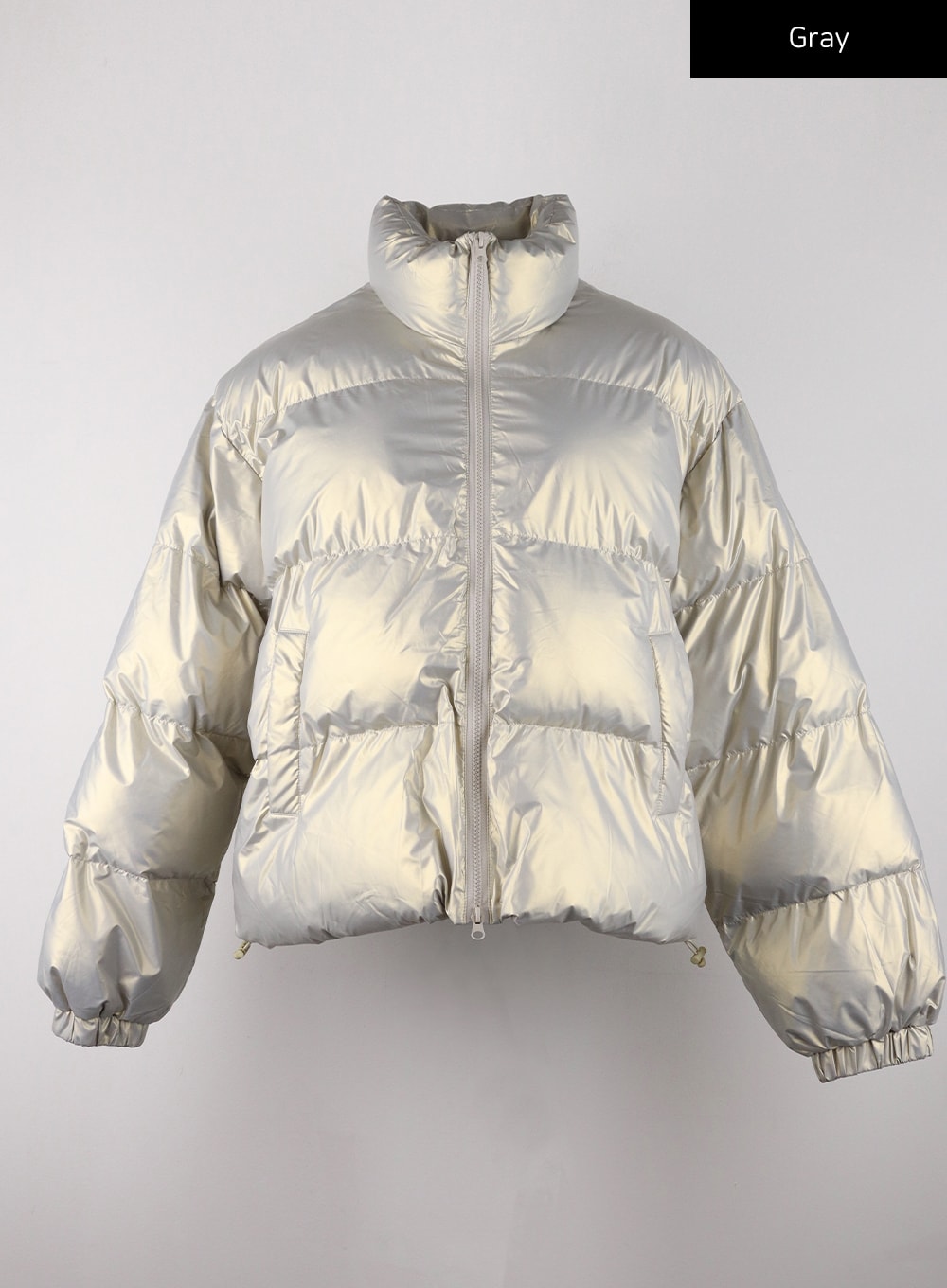 Zara silver outlet puffer jacket