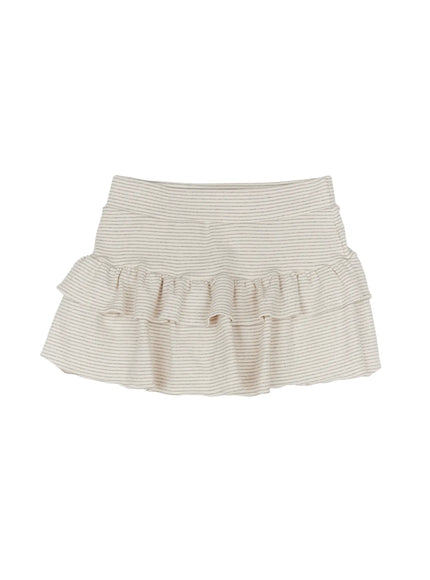 striped-layered-mini-skirt-co520 / Gray