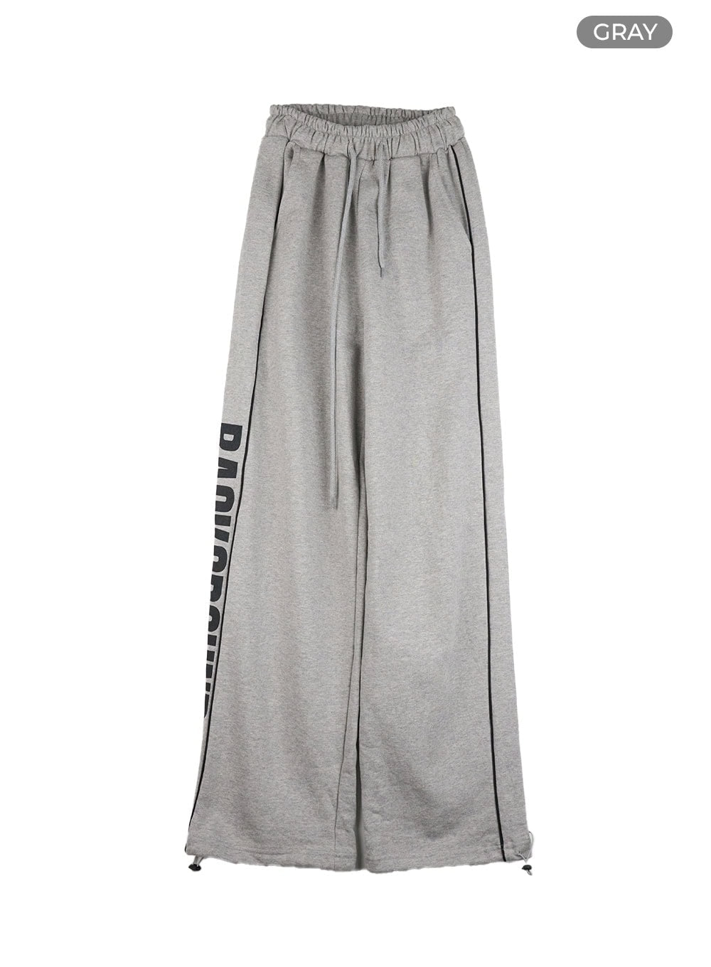 cotton-lettering-string-sweatpants-cg427 / Gray