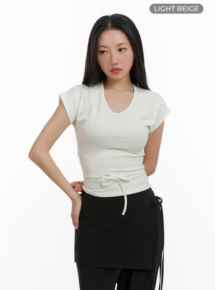 x-wrap-tee-cy403 / Light beige