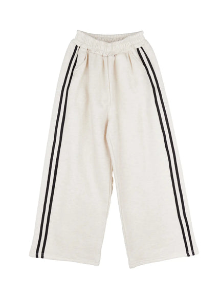 cozy-wide-leg-track-pants-cn528 / Light beige