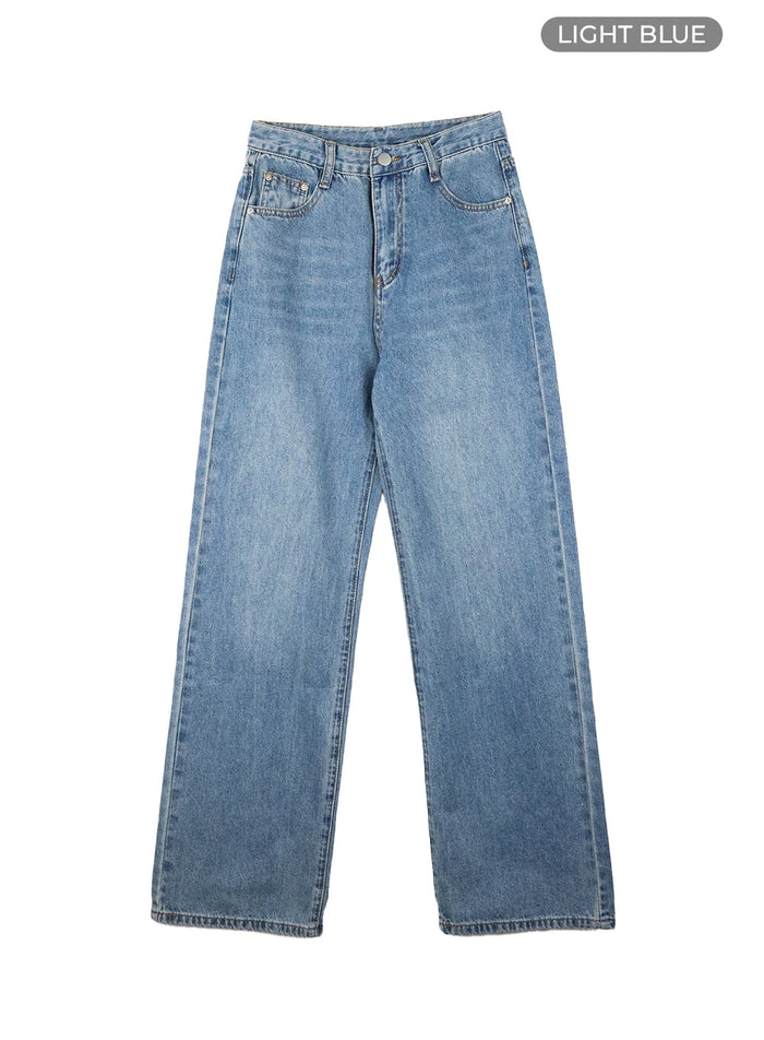 wide-washed-jeans-om425 / Light blue