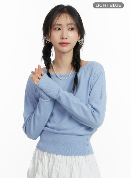 cozy-knit-sweater-om408 / Light blue