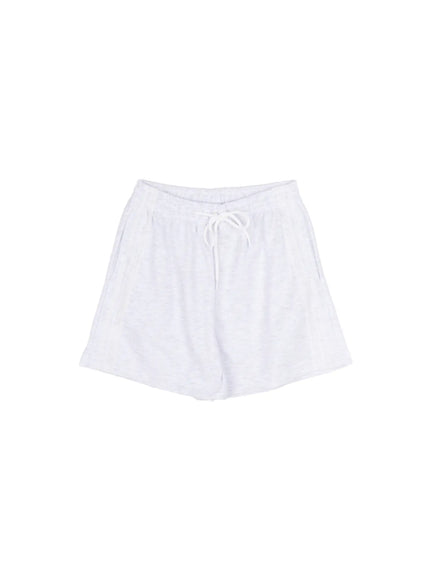lace-side-stripe-athletic-shorts-cd805 / Light gray