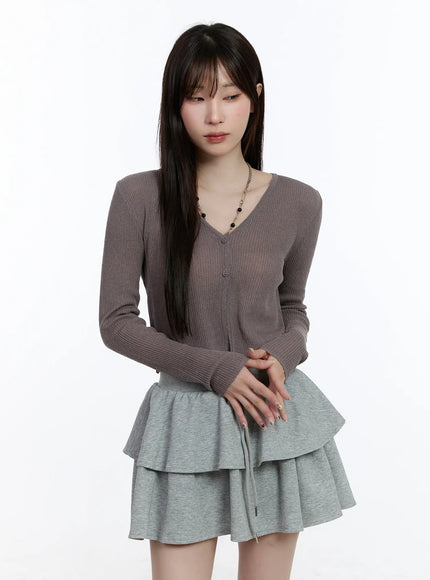 sheer-linen-cardigan-ca501 / Mocha