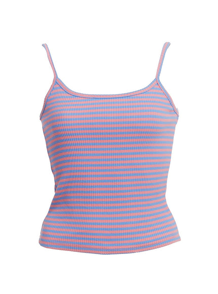 ribbed-stripe-cami-top-ia524 / Pink
