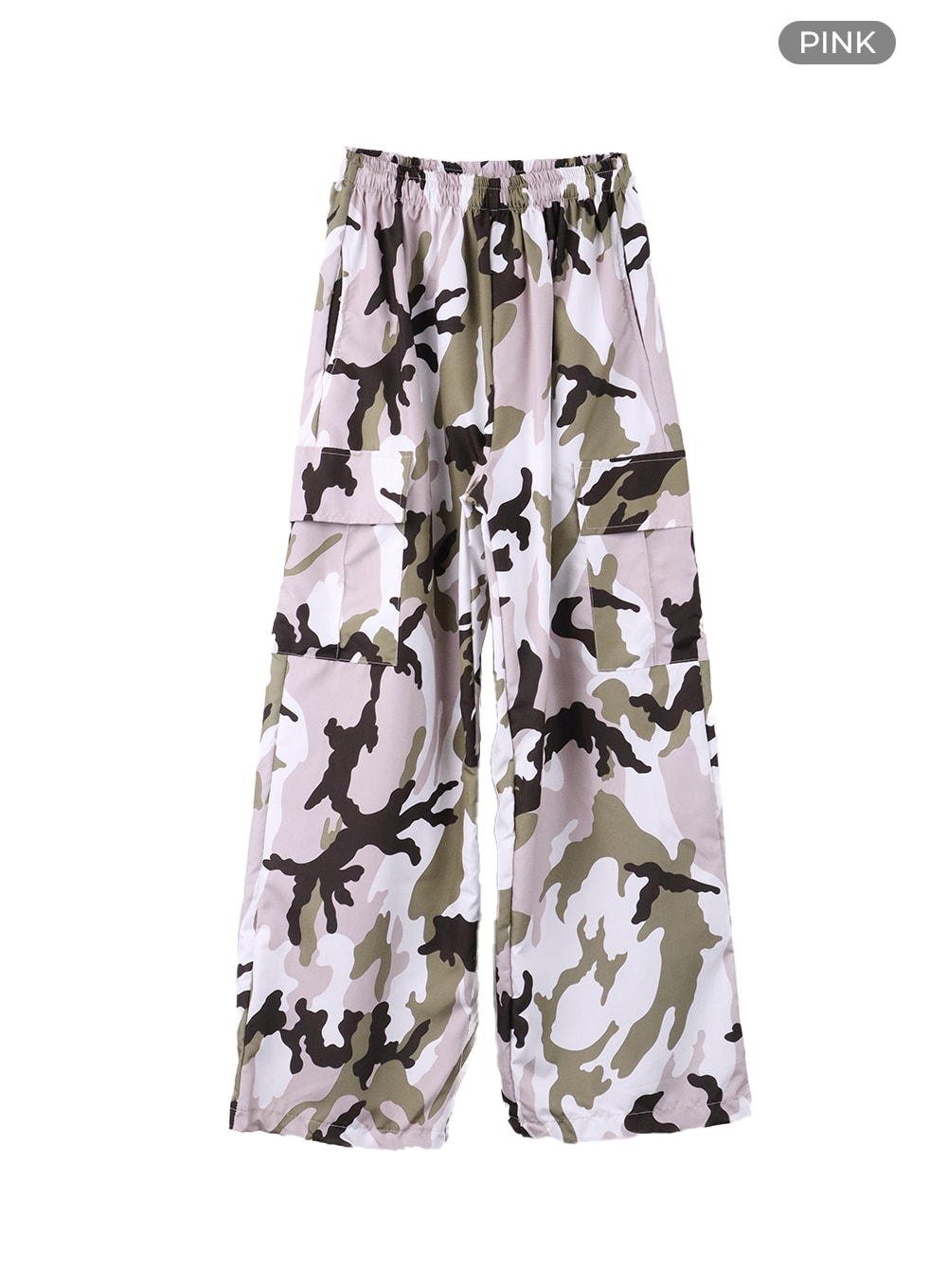camo-cargo-baggy-pants-unisex-cf423 / Pink