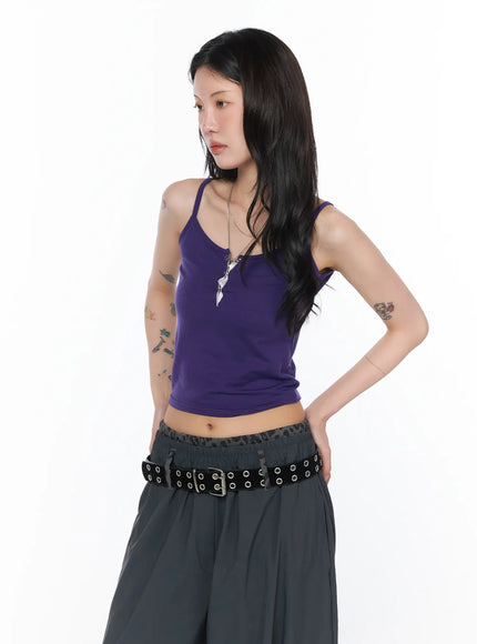 classic-buttoned-cami-tank-ca527 / Purple