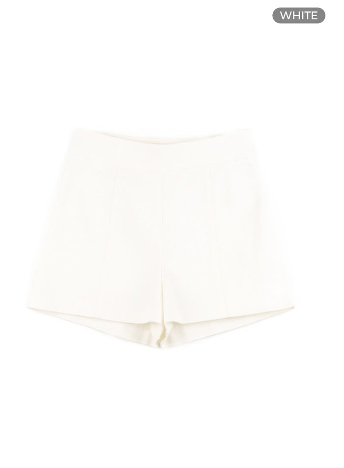 high-waist-solid-shorts-oa405 / White