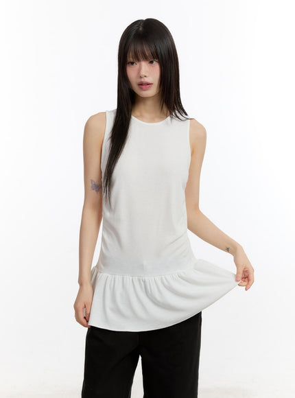 classic-shirred-sleeveless-mini-dress-ca508 / White