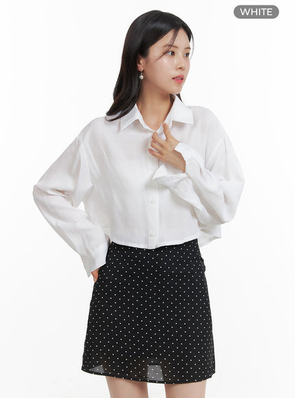 back-buttoned-crop-shirt-oa419 / White