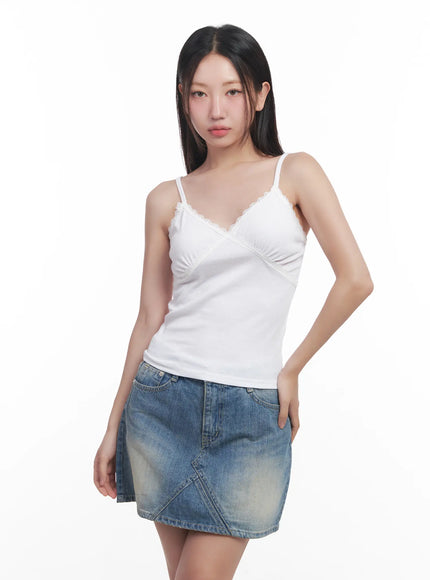 lace-trim-sweetheart-cami-cu516 / White