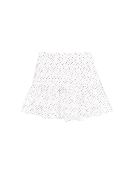 floral-pattern-flare-mini-skirt-cm527 / White