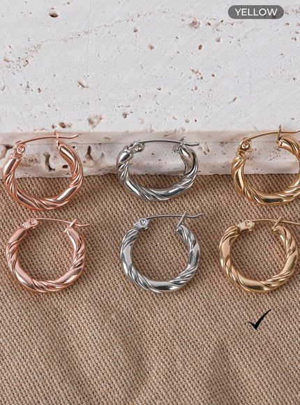twist-ring-earrings-il404 / Yellow