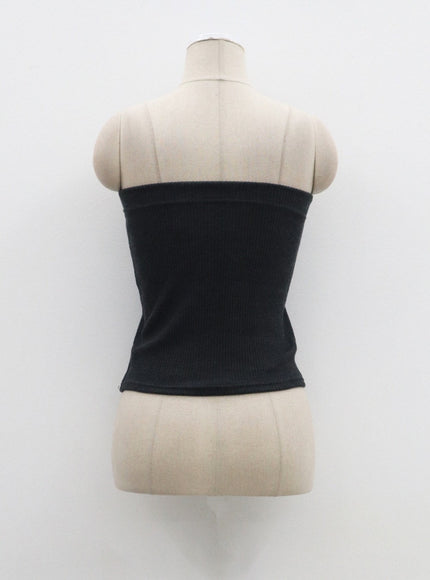 Ribbed Knit Tube Top CF323