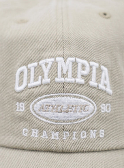 Olympia Lettering Print Baseball Cap ON09