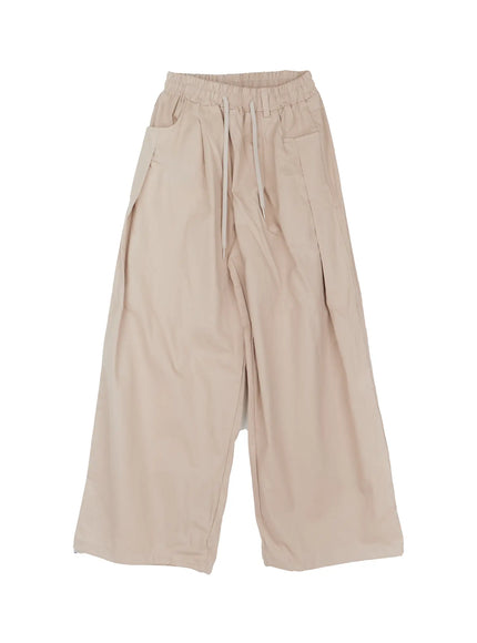 Balloon Wide Leg Cotton Pants CO515