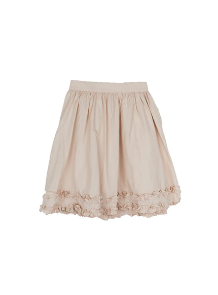 Frilled Shirred Midi Skirt CA528