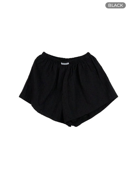 banded-summer-shorts-cg408 / Black