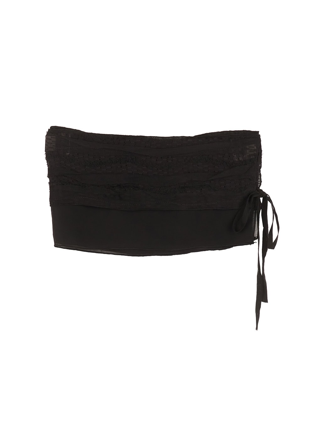 frill-lace-string-layering-mini-skirt-ca503 / Black