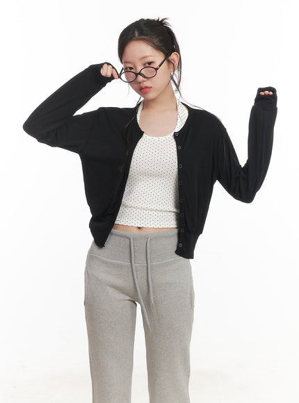 soft-touch-basic-cardigan-ca525 / Black