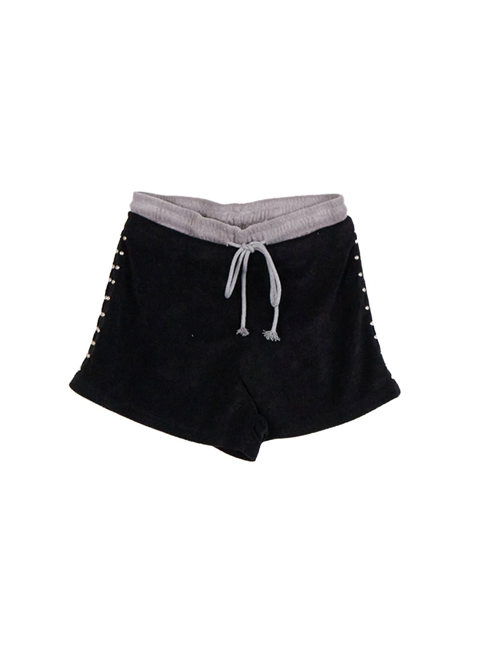 studded-soft-touch-shorts-cd416 / Black