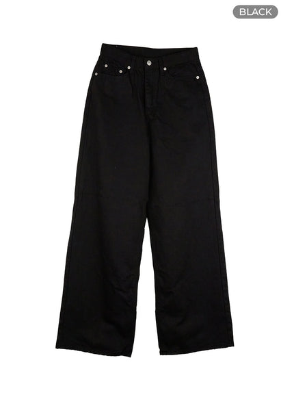 wide-leg-cotton-trousers-cu404 / Black