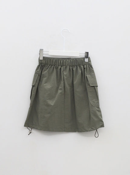 Drawstring Cargo Mini Skirt OM317