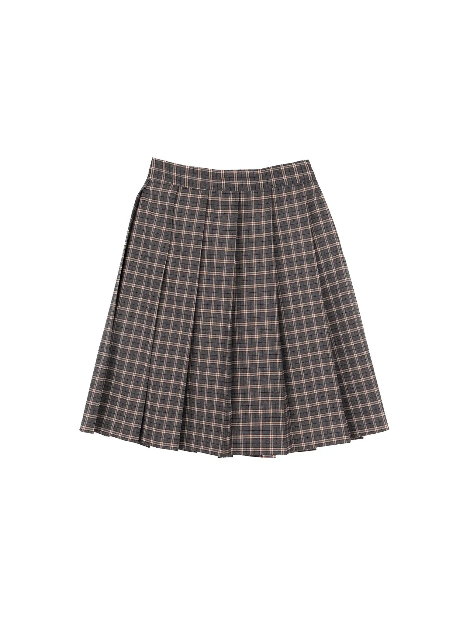 Plaid A-Line Midi Skirt CM510