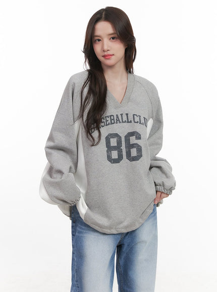 baseball-club-86-sweatshirt-cj514 / Gray