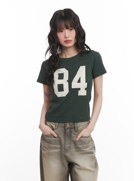 "84" Graphic Crop Tee  CM520