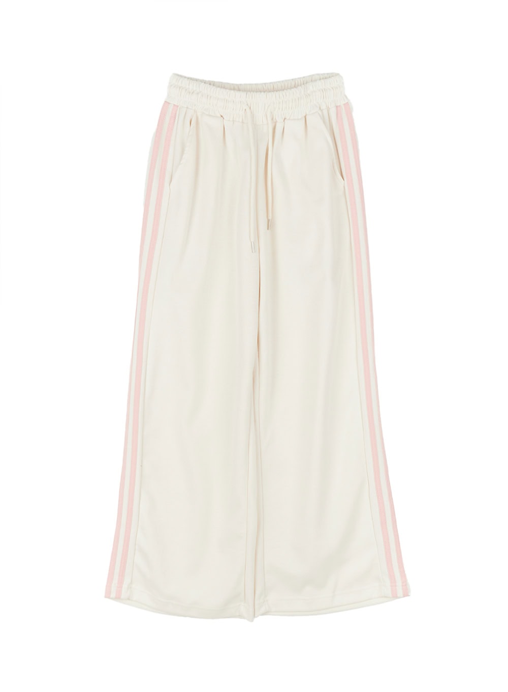 cotton-wide-leg-trackpants-ca516 / Light beige