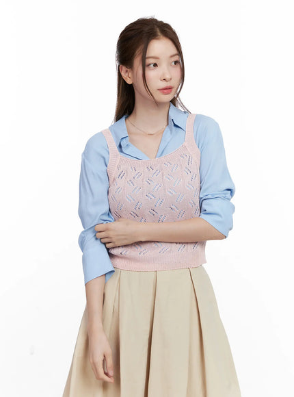 Sleeveless Knit Tank Top CL524