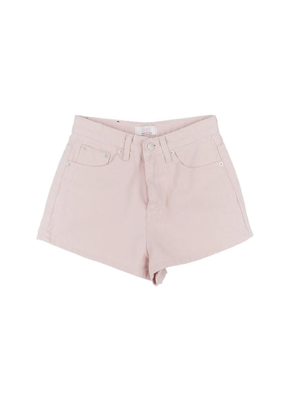 essential-high-waist-cotton-shorts-cl501 / Pink