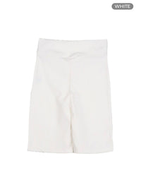 activewear-solid-biker-shorts-cy423 / White
