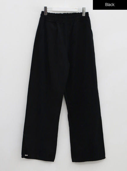 Ankle String Elastic Wide Pants OO28